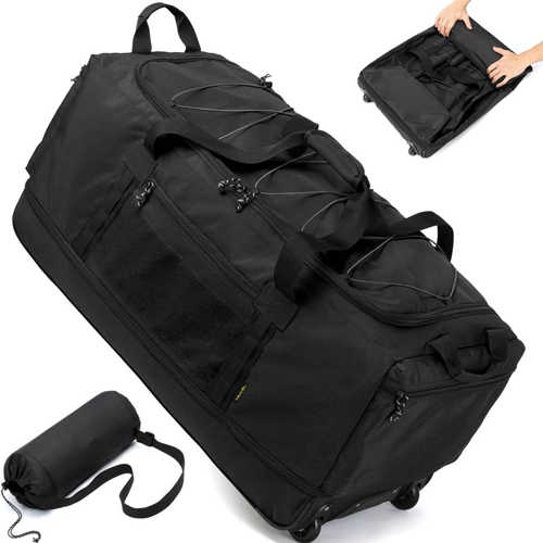 Durable Expandable Duffle Bag with Wheels