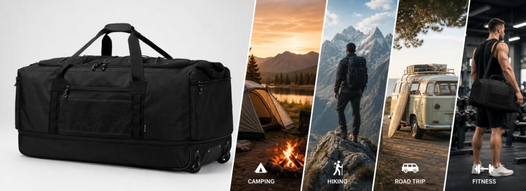 Expandable Duffle Bag with Wheels for Travel